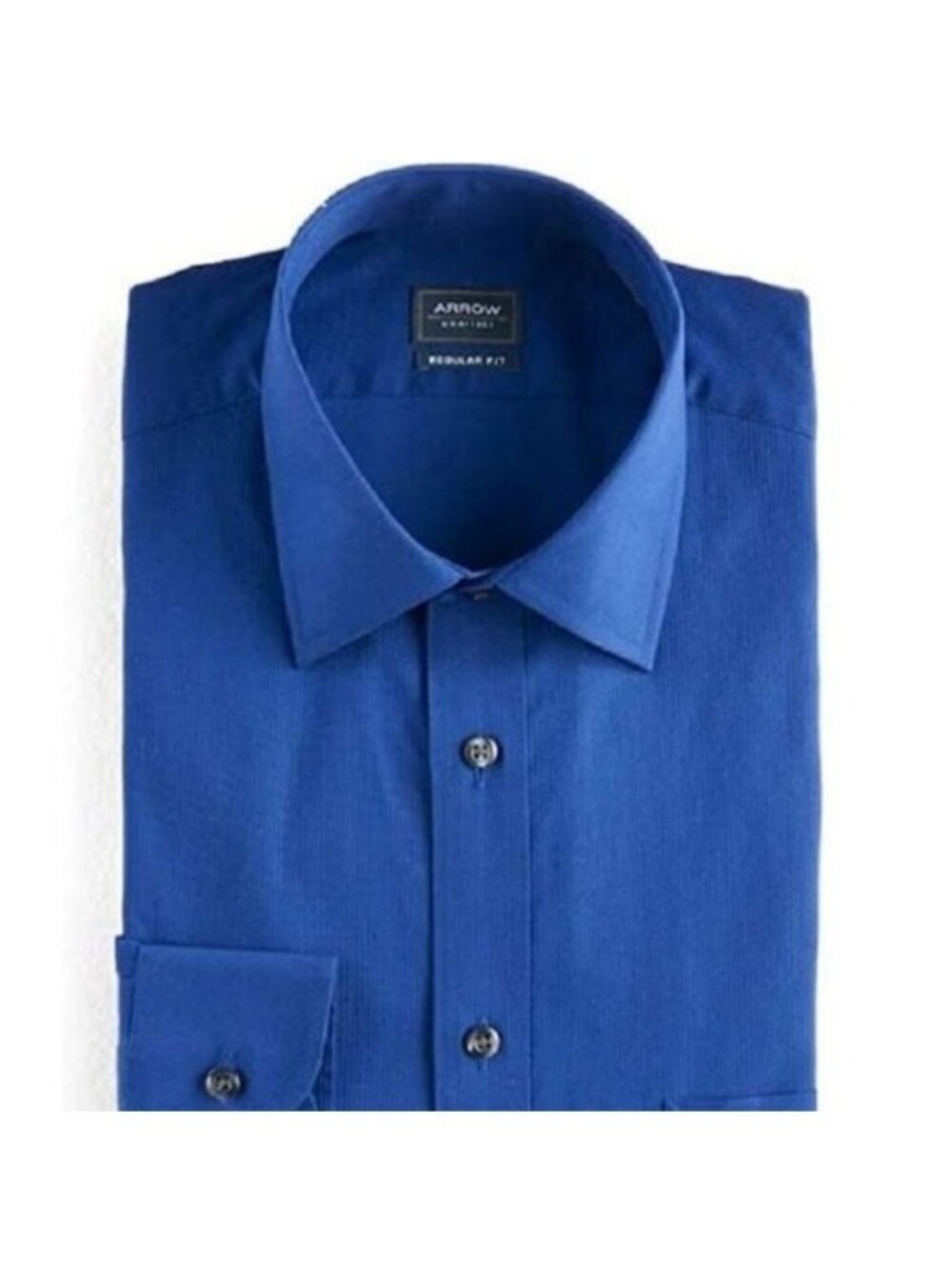 Men's Arrow Regular-Fit Solid Textured Dress Shirt, 17-17.5" Neck 36-37" Sleeve,